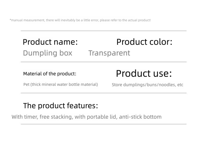 Dumpling Storage Freezer Kitchen Food Grade Timer Quick-Frozen Dumplings Wonton Refrigerator Sealed Fresh-Keeping Box_voghion.com
