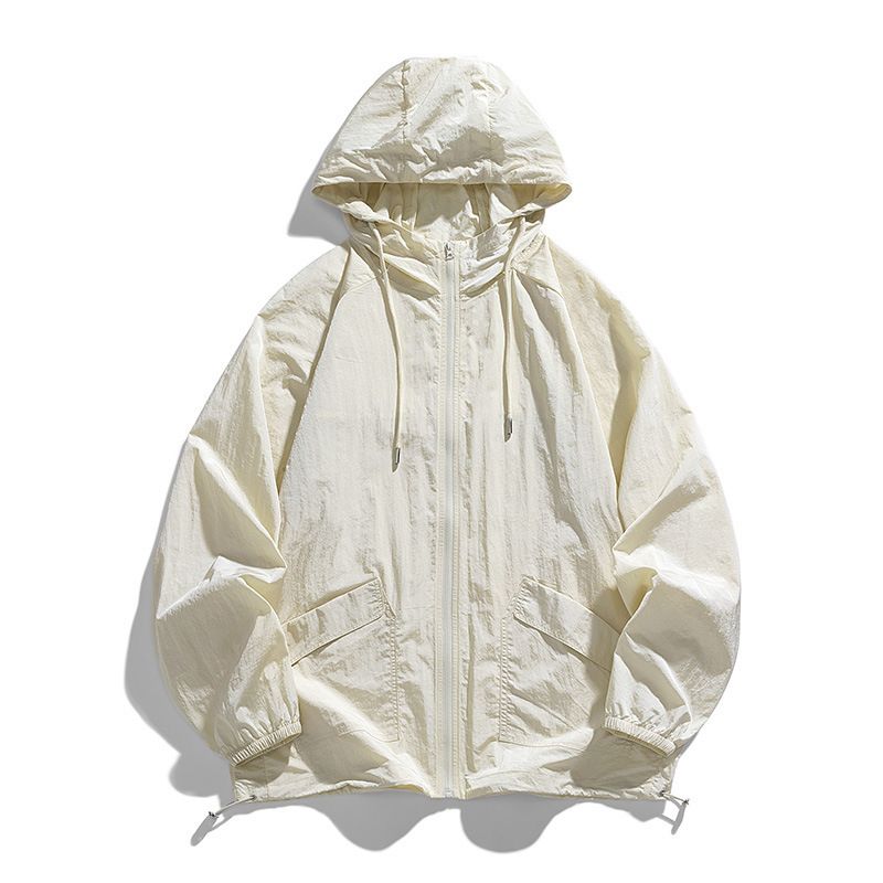 Giacca da lavoro estiva da uomo con cappuccio e protezione solare di qualità imbattibile, modello Tide Brand, giacca casual da esterno in tessuto fresco per strada._voghion.com
