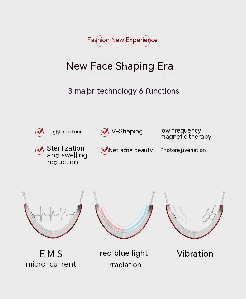 Direct home machine for chin, V-face, colored light, tenant skin, lifting mass, EMS remote control beauty and social_voghion.com