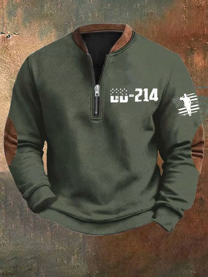 Moletom masculino com estampa 3D de meio zíper para outono e inverno_voghion.com