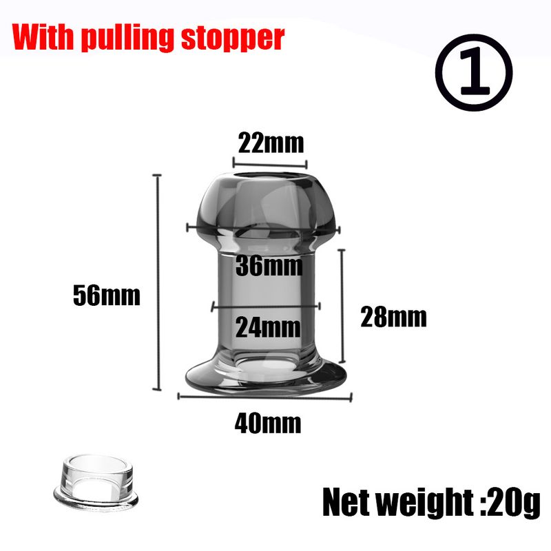 Hollow Expander, Anal Beads, With Plug, Tunnel, Transparent, Anus Expansion, Adult Toys, Gay Men, For Women_voghion.com