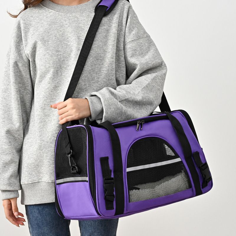 Four Seasons Pet Convenient Outdoor Dog Walking Handheld Travel Car Bag Multi-Mesh Breathable Crossbody Cat Carrier_voghion.com
