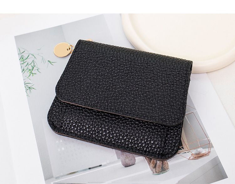 Women's Magnetic Buckle Wallet Short Stylish Multi Card Card Holder Ultra Thin Solid Color Coin Purse_voghion.com