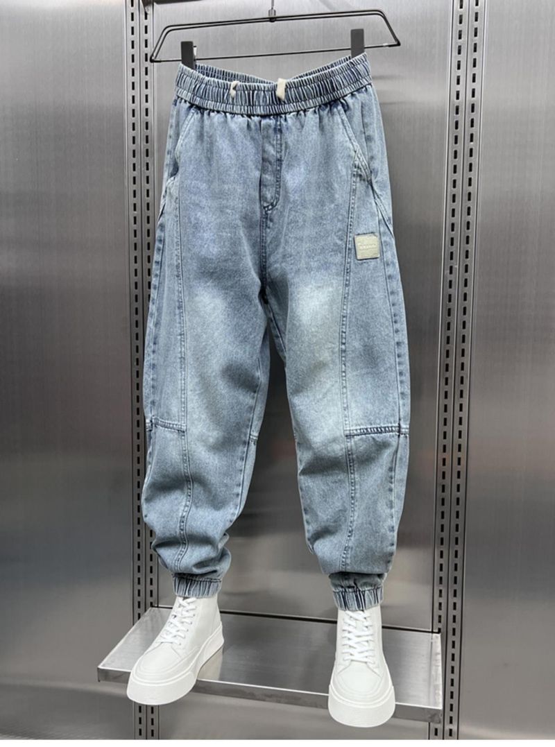 Sommer Neue Leggings Jeans Für Männer Marke Lose Übergroße Koreanische Version Trendy Slim Fit Kleine Bein 9-zoll Harlan Hosen_voghion.com
