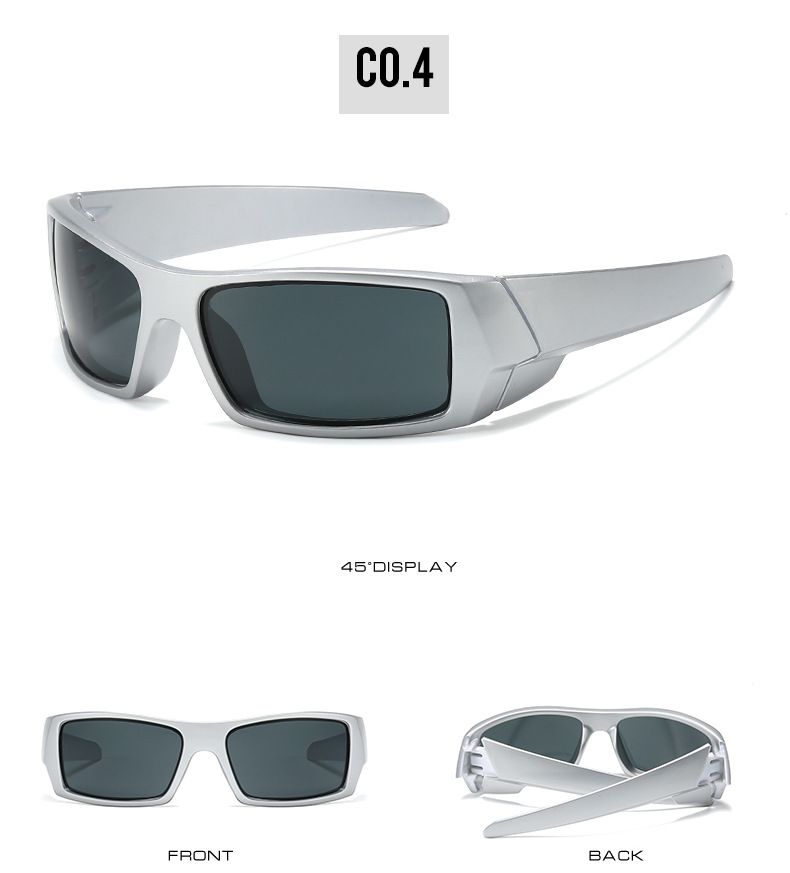 Nei Arrivée Y2K Sport Punk Sonnebrëller Fraen Männer 2024 Mark Designer Quadratesch Brëll Sonnebrëller UV400 Faarweg Spigel Moud Brillen_voghion.com