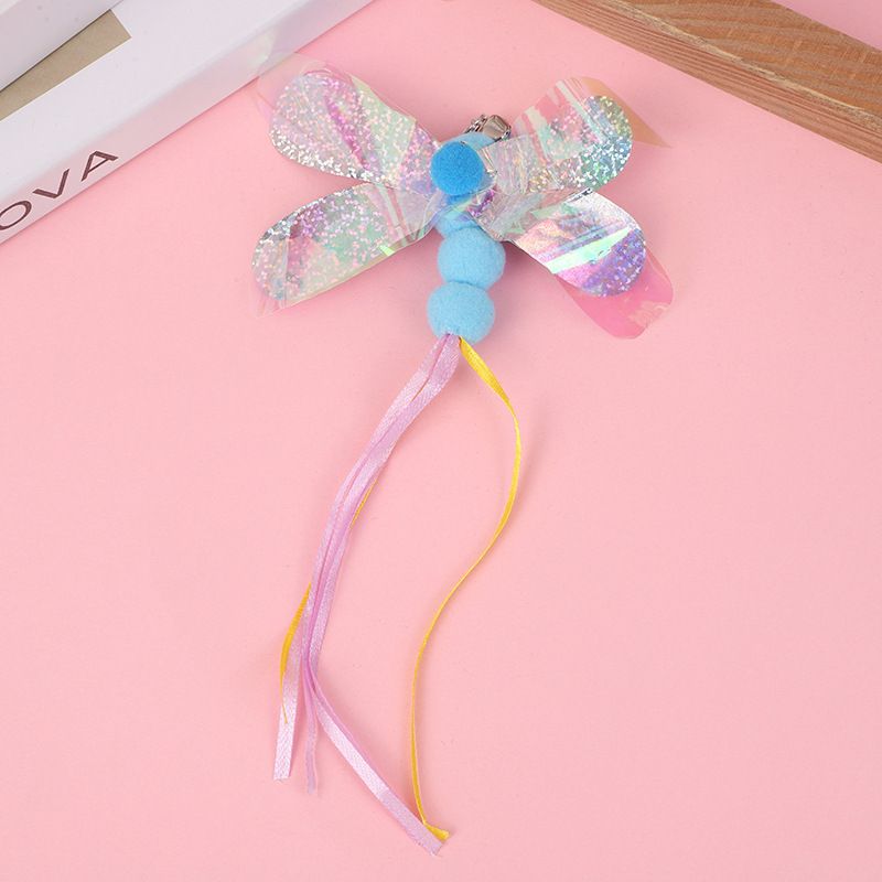 Wand Butterfly Dragonfly Ladybug Bee Replacement Heads Toy Cat Teaser Bell Tassel Bagged_voghion.com