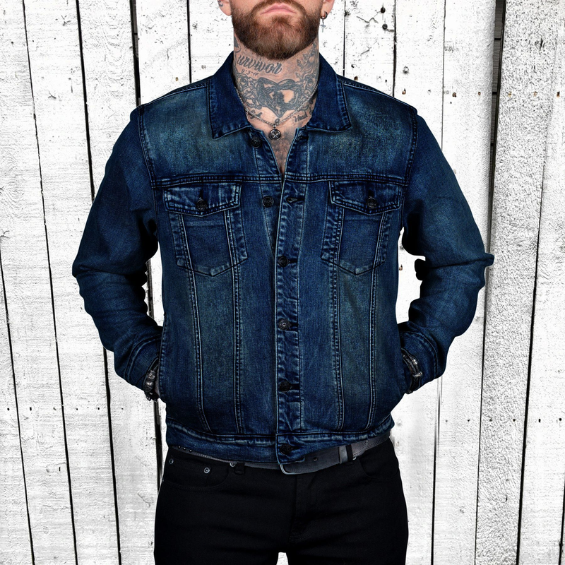 Neue Strickjacke für den Herbst, lockere Jeansjacke mit Aufdruck für Herren 2629_voghion.com