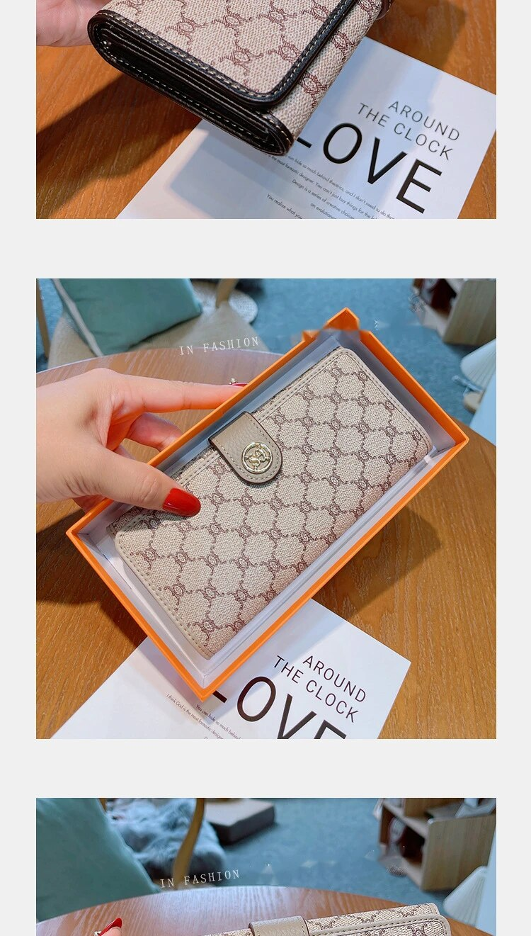 Nuovo portafoglio lungo per telefoni cellulari da donna, portafoglio piccolo borsa all-in-one con più scomparti per carte, portafoglio in pelle di grande capacità, portafoglio in pelle_voghion.com