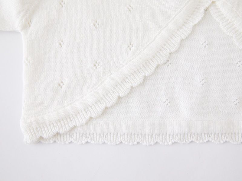 Cardigan élégant en tricot pour fille avec nœud et châle – Robe d'été légère et formelle pour 8 à 16 ans (blanc/rose/jaune)_voghion.com