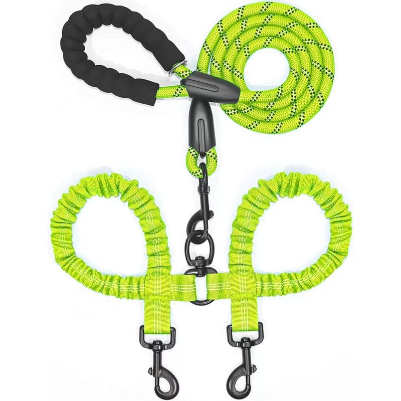 One-to-Two Large Explosion-Proof Retractable Leash P Rope Dog Chain_voghion.com