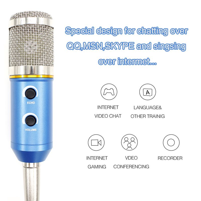 -F200FL USB mikrofon s stojalom za računalniški kondenzatorski studio, snemanje videa v karaoke formatu_voghion.com