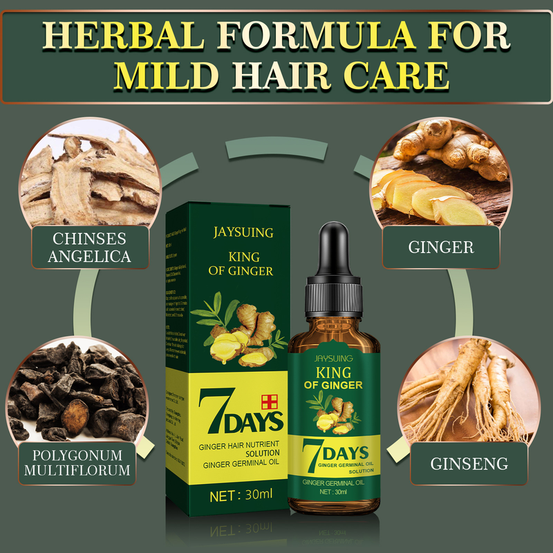 Jaysuing Ginger Care Essential Oil Refreshing Nourishing Scalp Hair Follicles Nutrient Liquid Strong and_voghion.com