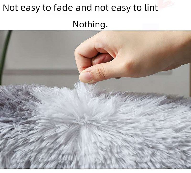 Carpet hanging basket mat plush gradient tie-dye round carpet mat_voghion.com