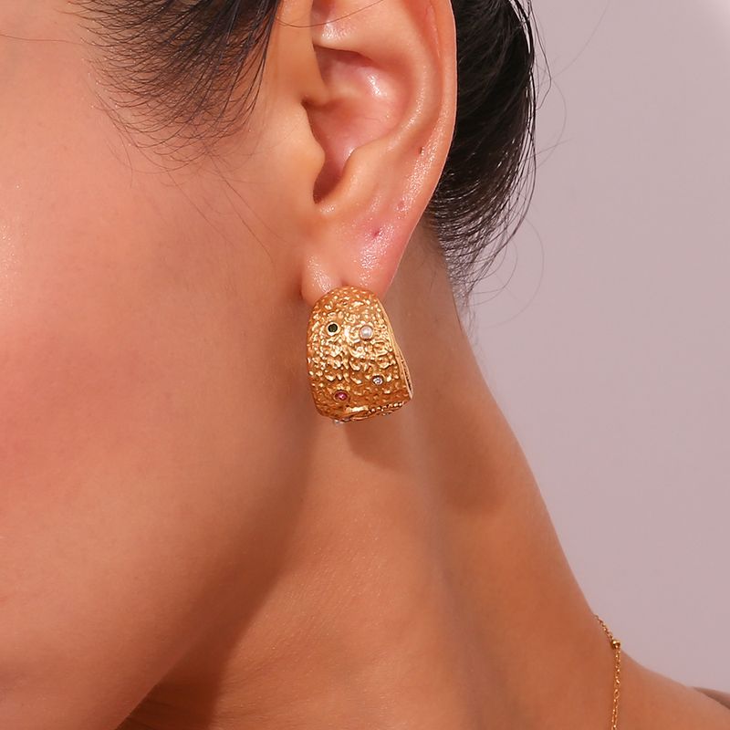 CELESTIALUMINANiche And Personalized Popular Earring And Ring Set, 18K Gold Plated, Micro-inlaid Star And Moon Round Necklace For Women_voghion.com
