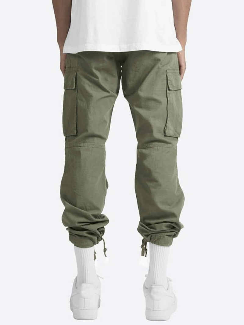 2024 Sommer Neue Herren Cargohose Kordelzug Multi Pocket Freizeithose_voghion.com