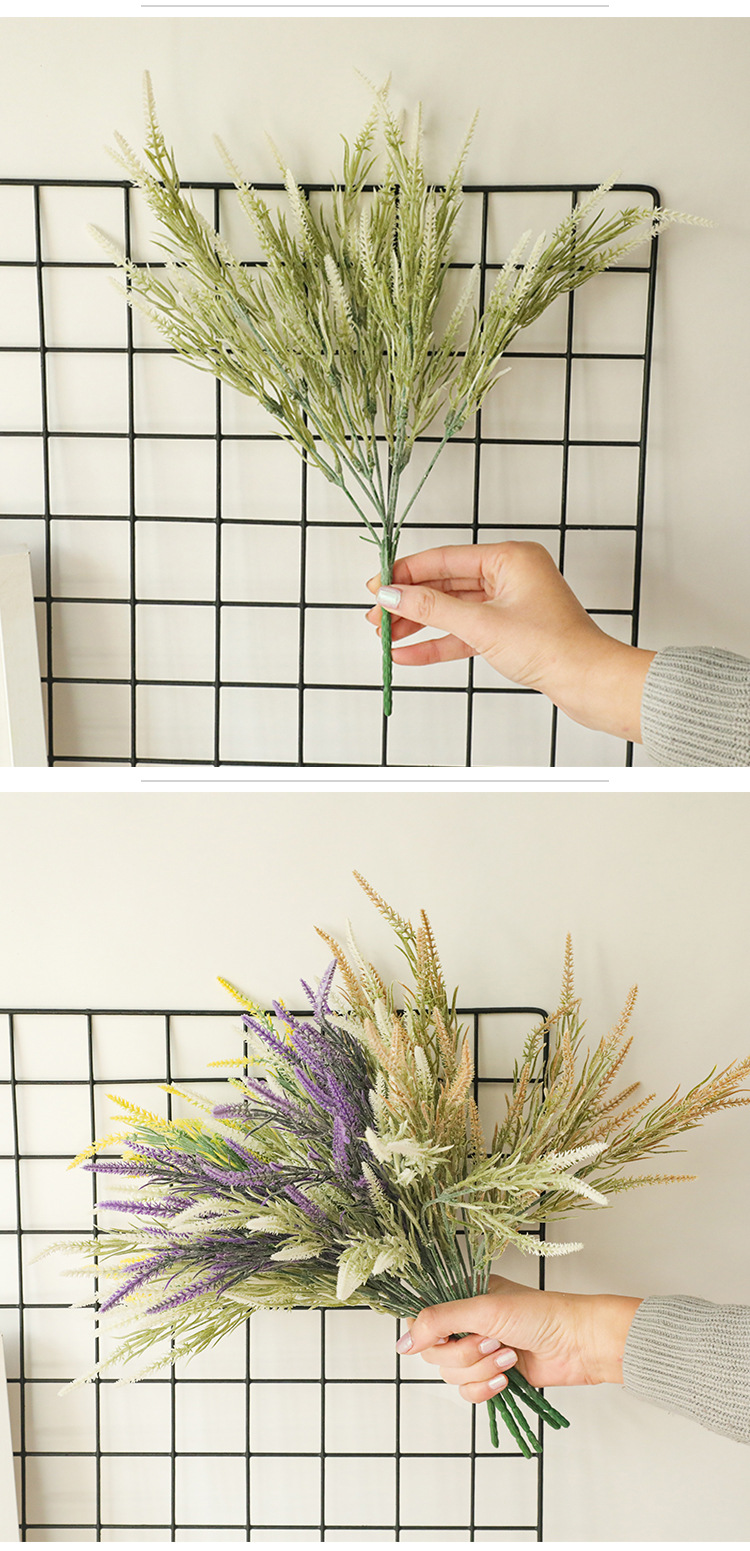 Decorative setaria artificial flower green plant wedding crafts_voghion.com