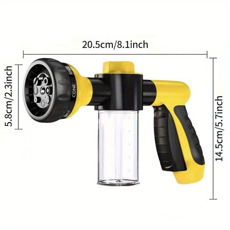 3X Extendable Garden Hose With High-Pressure Nozzle, 3/4-inch US Standard Fittings, Suitable For Outdoor Cleaning, Pet Bathing, And Gardening_voghion.com