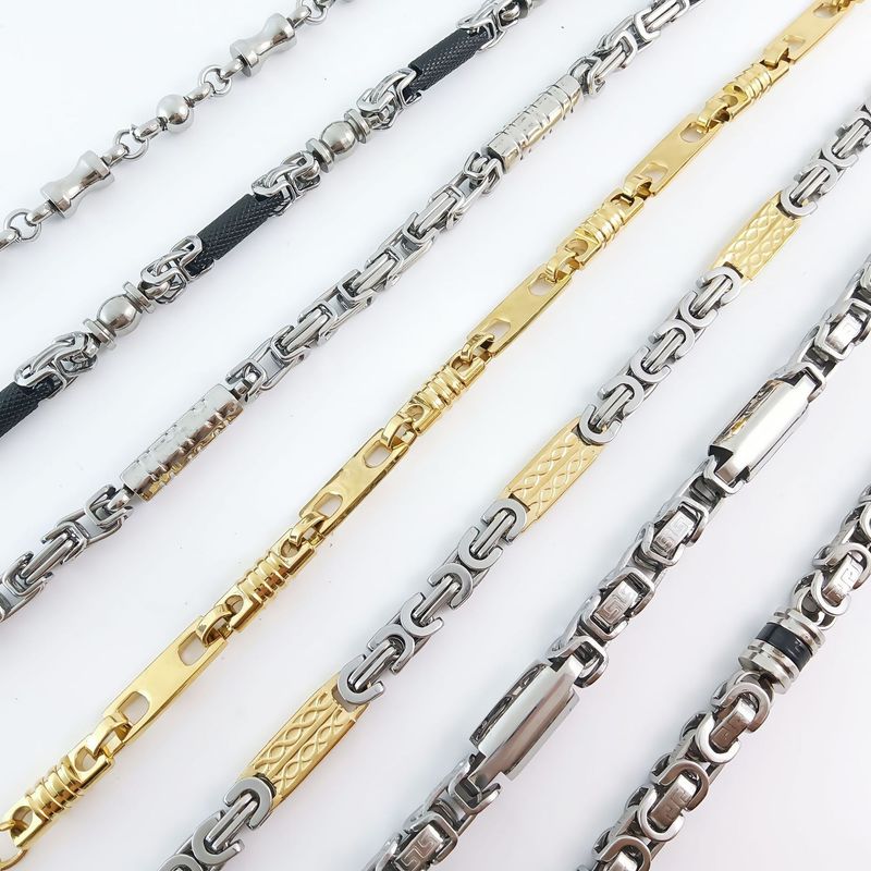 Herrenschmuck Edelstahl Handgefertigte Kaiserkette Punk Retro Stil Geschenk Kubanische Halskette Gold Kubanische Kette Schmuck_voghion.com