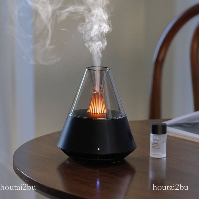 Aromadiffusor mit Fernbedienung, Luftbefeuchter mit 33 ätherischen Ölen, Simulations-Umgebungslampe für Büro, Schreibtisch und Zuhause_voghion.com