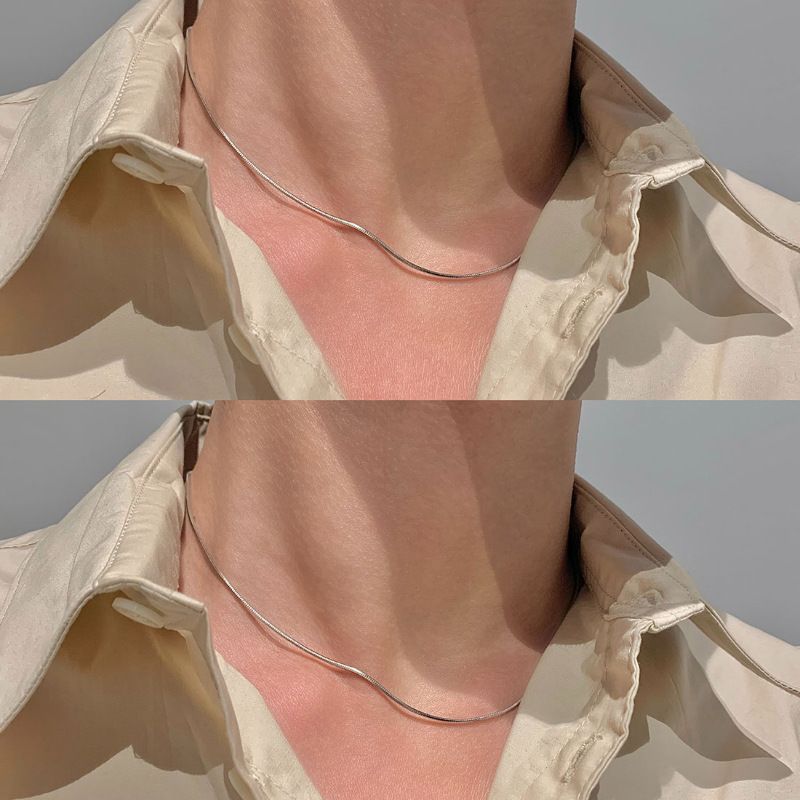 Collana minimalista INS Cold Wind con serpente e osso, accessori personalizzati da donna, catena corta per colletto, versione coreana da uomo_voghion.com
