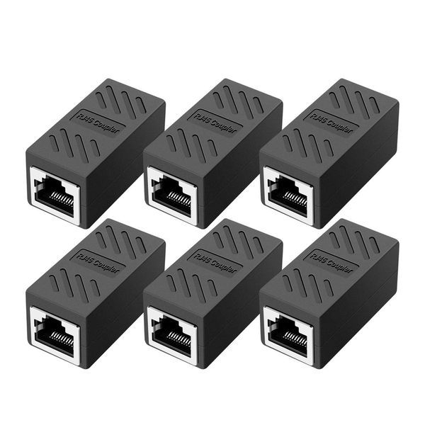 RJ45 Coupler Ethernet Coupler; In Line Coupler For Cat7/Cat6/Cat5e/Cat5 Ethernet Cable Extender Adapter Female To Female_voghion.com