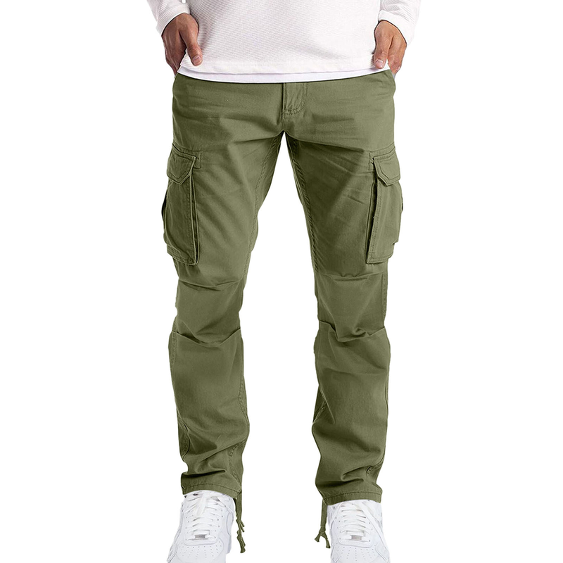 Premium Products Premium Products 2025 Spring/Summer New Men's Workwear With Folded Drawstring Multi Pocket Casual Pants_voghion.com
