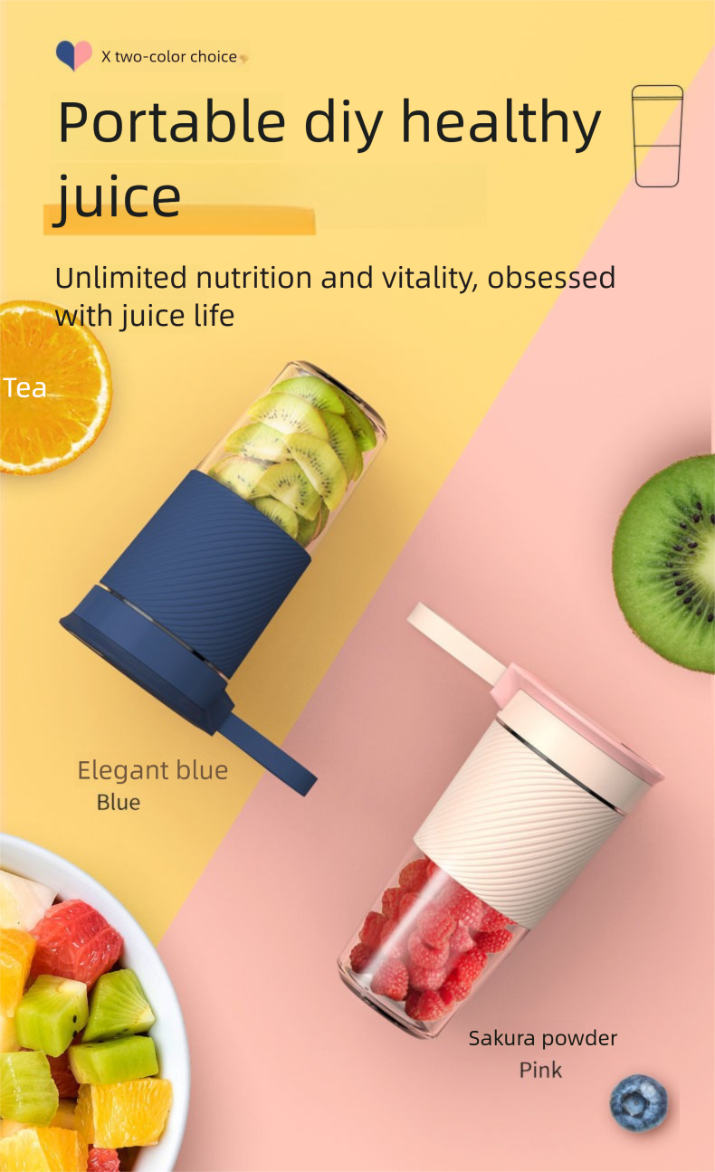 Lefansi Portable Mini Handheld Home Small Wireless Charging New Juicing With Lid Juice Cup Travel_voghion.com