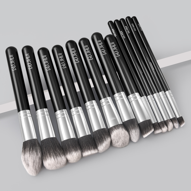 13 new black large professional makeup brush sets_voghion.com