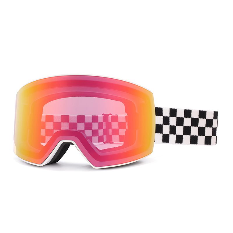 Indoor Outdoor Skiing And Cycling Sports Breathable Sponge Anti-Fog Snap-On Ski Goggles_voghion.com