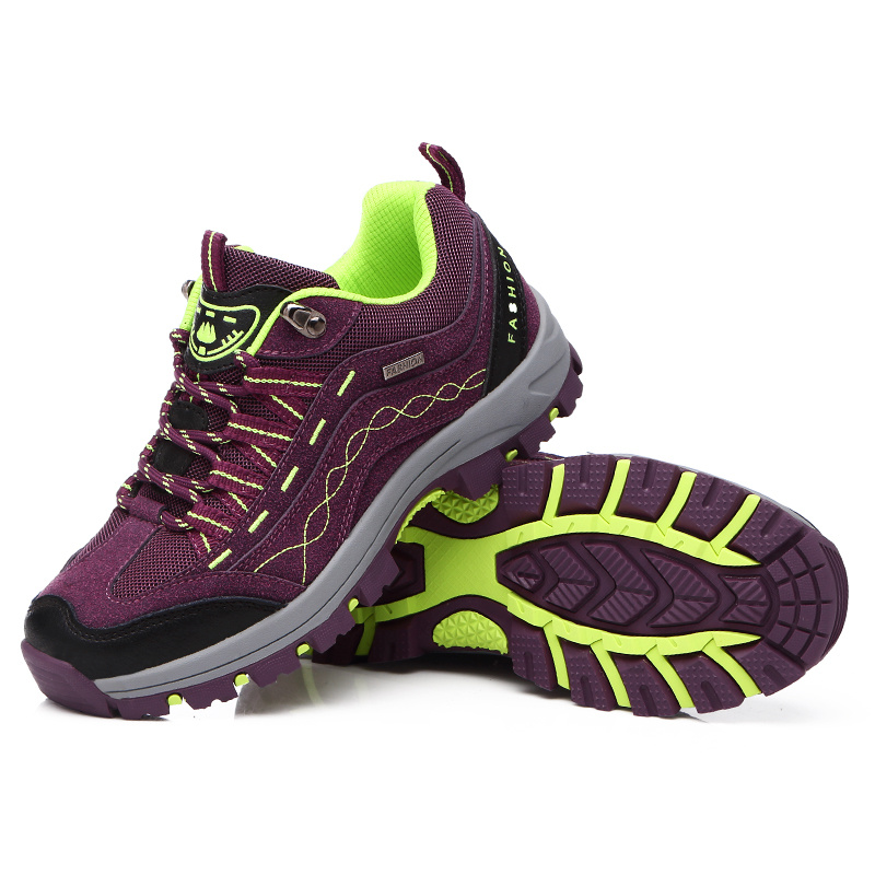SBIP Outdoor-Sportschuhe mit runder Zehenpartie und Schnürung, dicke Sohle, rutschfeste Turnschuhe, Wandern, Trekking, Klettern, Damenschuhe, beste Qualität_voghion.com