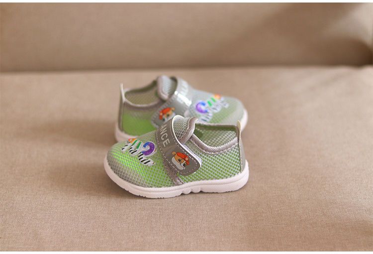 Scarpe estive traspiranti con fondo morbido in rete per bambine da 0-1-3 anni_voghion.com