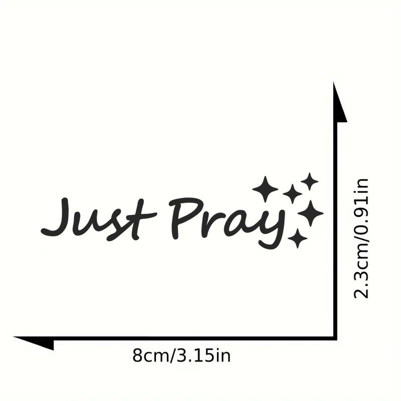 Just pray car rearview mirror sticker room living room door window wall water cup home life inspirational sticker_voghion.com