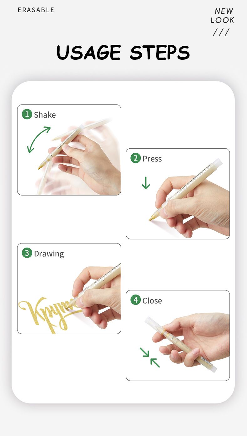 Acrylic Markers For Kids & Students - Set Of 3 (Gold, Silver, White) - 2.0mm Tip, Vibrant Opaque Colors, Non-Toxic, Ideal For Art_voghion.com