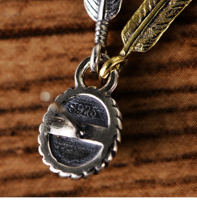Piccoli gioielli neri, orecchini alla moda alla moda da uomo con piume indiane in argento puro, orecchini da donna_voghion.com