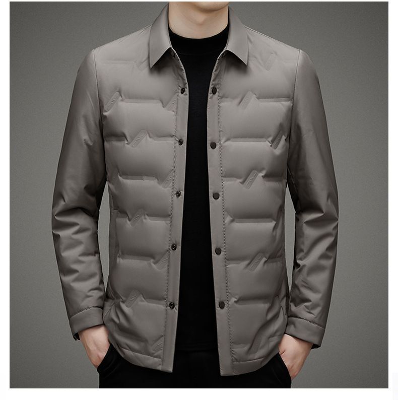 Stabil 2024 nei Männer Reversjackete Wanter Mëttelalter Business Casual Wäiss Entendaunen_voghion.com