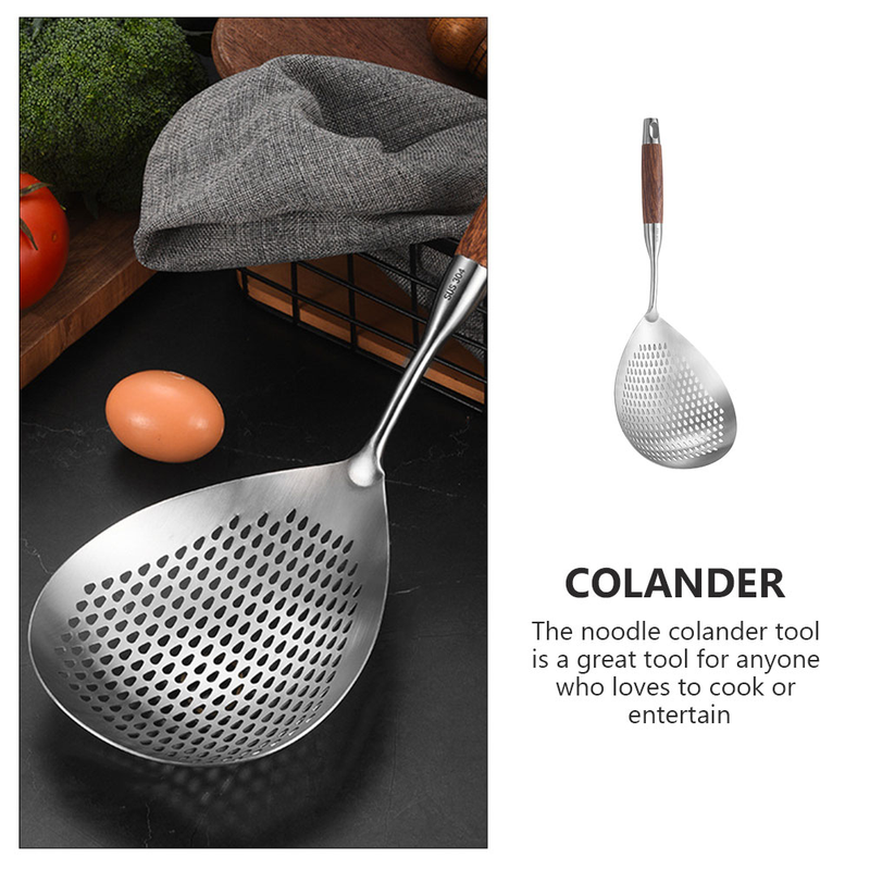 Cucchiaio per friggere cibo in acciaio inox Colino per pasta in metallo Cucchiaio da cucina_voghion.com