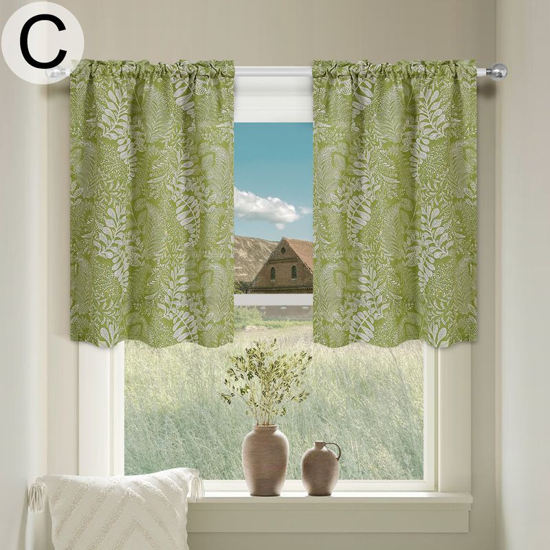 Vorhänge mit Druck, Stangendurchführung, kurze Vorhänge, Verdunkelungsvorhänge, Sonnenschutz-Trennvorhänge für die Küche_voghion.com