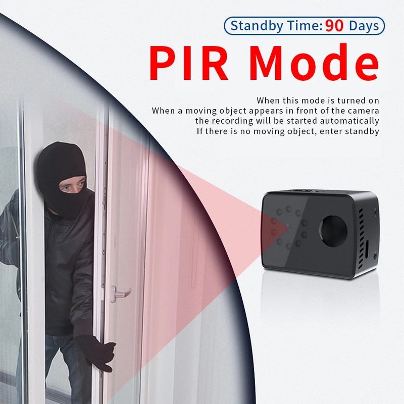 MD20 Mini 1080P HD Camcorder Nachtsicht PIR Motion Action Mikrokamera (schwarz)_voghion.com