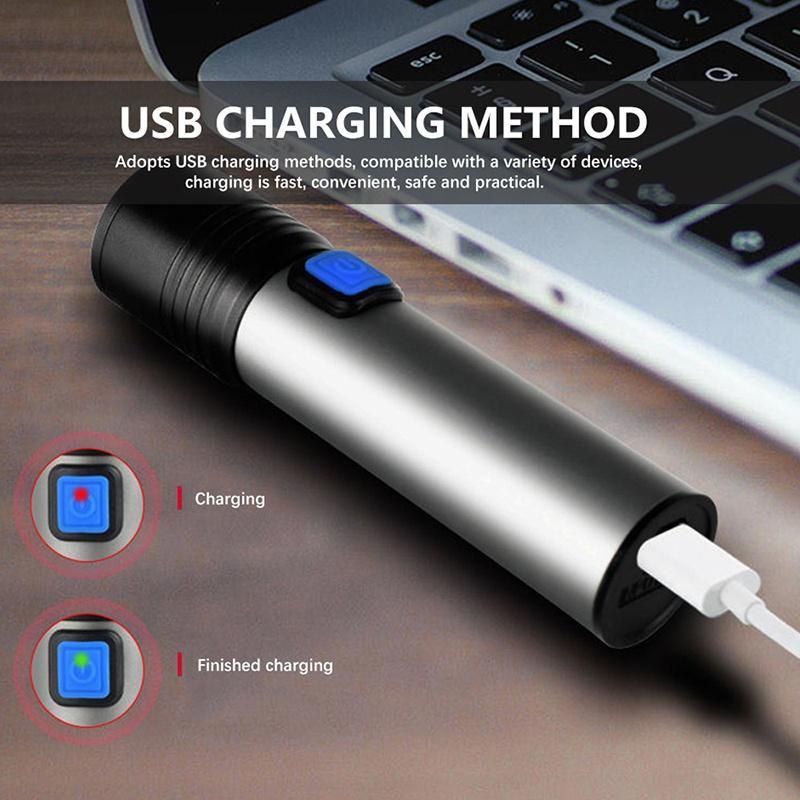 UV 395nm Flashlight Waterproof Zoomable USB Rechargeable UV Lamp for Pet Urine Black Light Inspection Ultraviolet Torchs_voghion.com