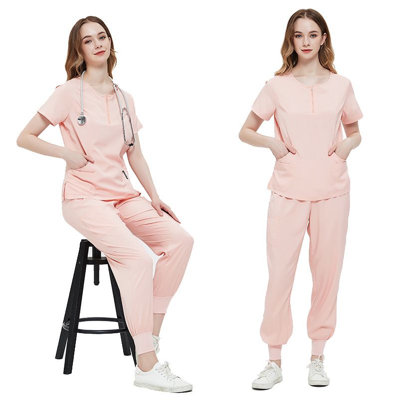 Dentist's surgical gown, women's split hand wash suit, nursing work uniform, elastic quick drying hospital nurse uniform_voghion.com