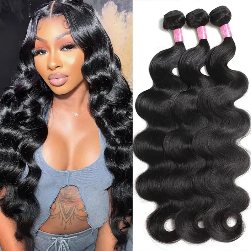 30 32 Zoll Körperwelle Bündel brasilianisches Haar Wasser wellig Weben menschliches Haar Extensions Tissage für Frauen_voghion.com