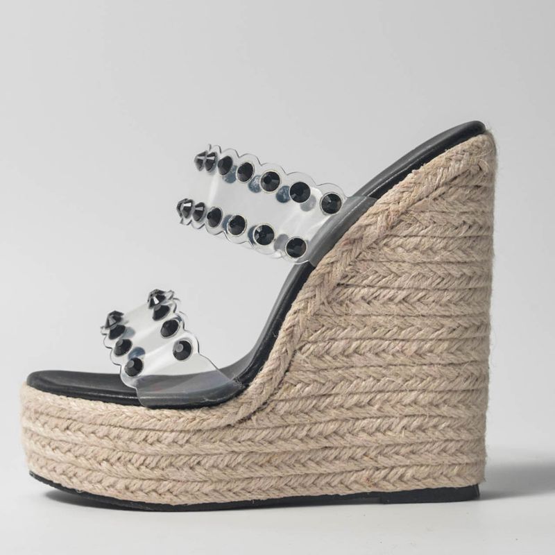 Sandali con tacco alto da donna, eleganti sandali con tacco alto in PVC, trasparenti, comodi, leggeri, con suola antiscivolo, alla moda._voghion.com