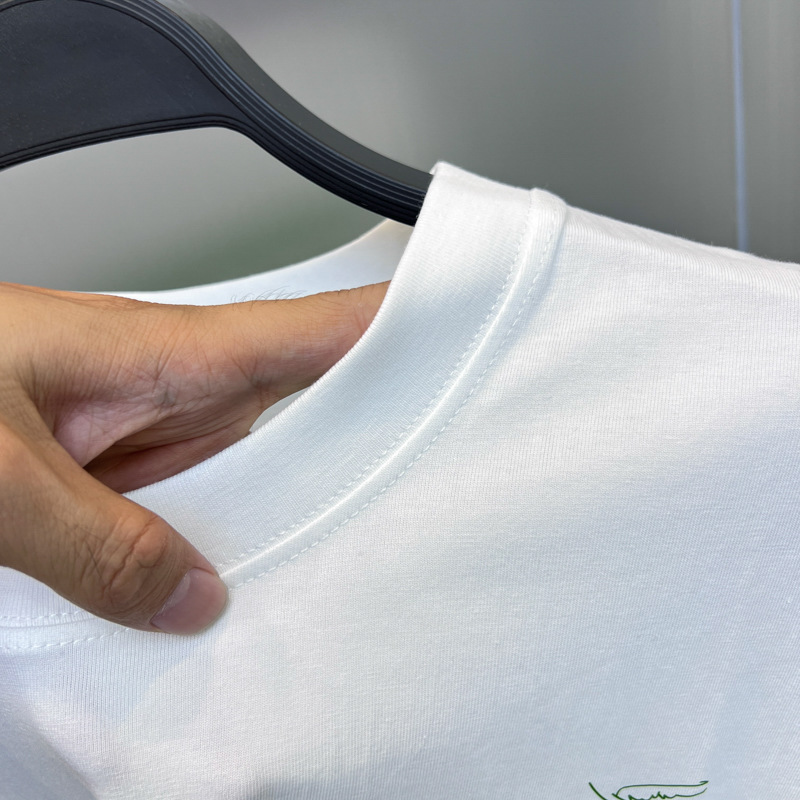 Erkek Giyim Erken Sonbahar Yeni Moda Erkek Tişörtü Trend Tişört Harf Grafiti Bol Kısa Kollu Düşük Omuz Kısa Tişört B2dad2306_voghion.com