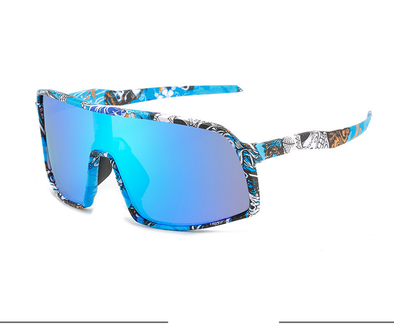 Occhiali da equitazione con montatura grande e cangiante trasparente, occhiali da sole sportivi da esterno antivento e da ciclismo notturno polarizzati alla moda_voghion.com