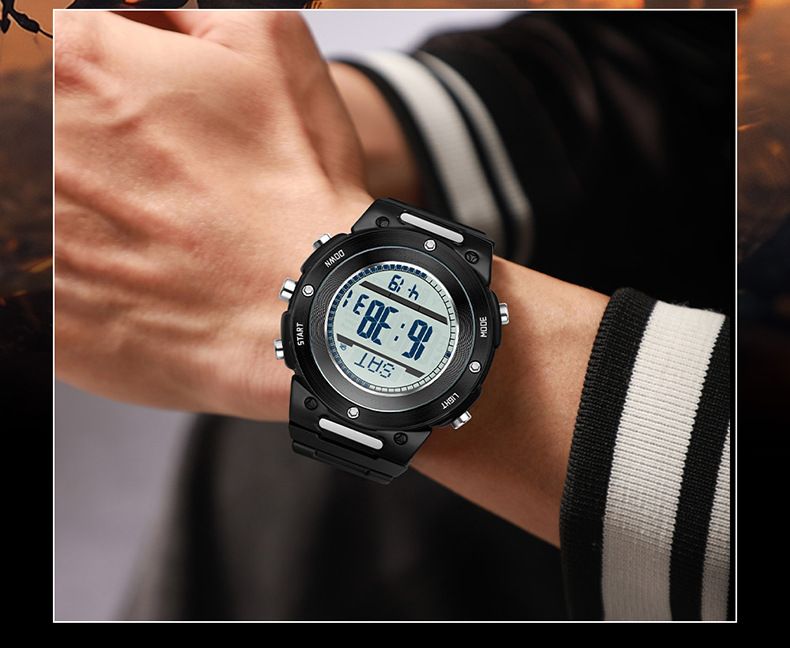 Multifunctional Sports Watch With Altimeter, Barometer, Pedometer, Compass, Temperature, And Waterproof For Outdoor Hiking, Running, And Daily Use_voghion.com