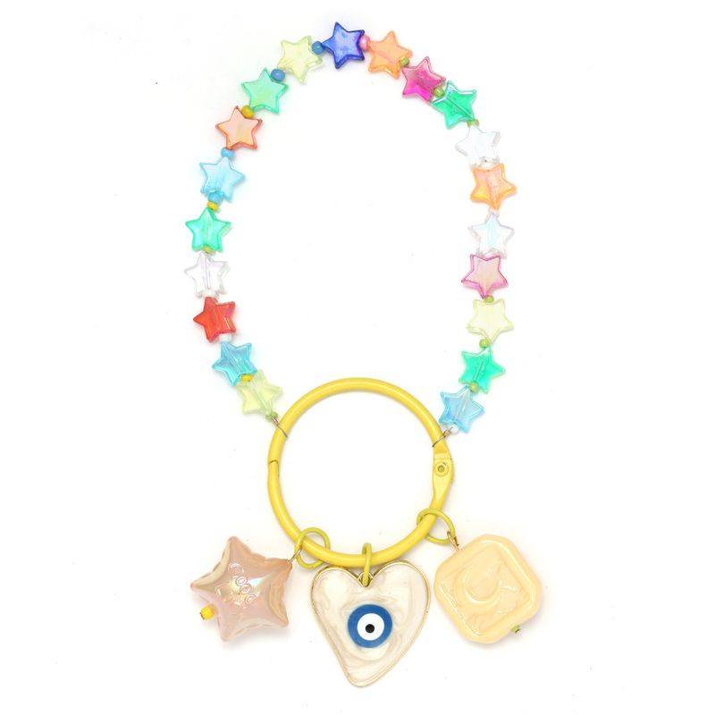 Neuer farbiger Schlüsselanhänger zum Selbermachen von Dopamin mit Teufelsauge-Schlüsselanhänger, Handykette, Autoanhänger._voghion.com