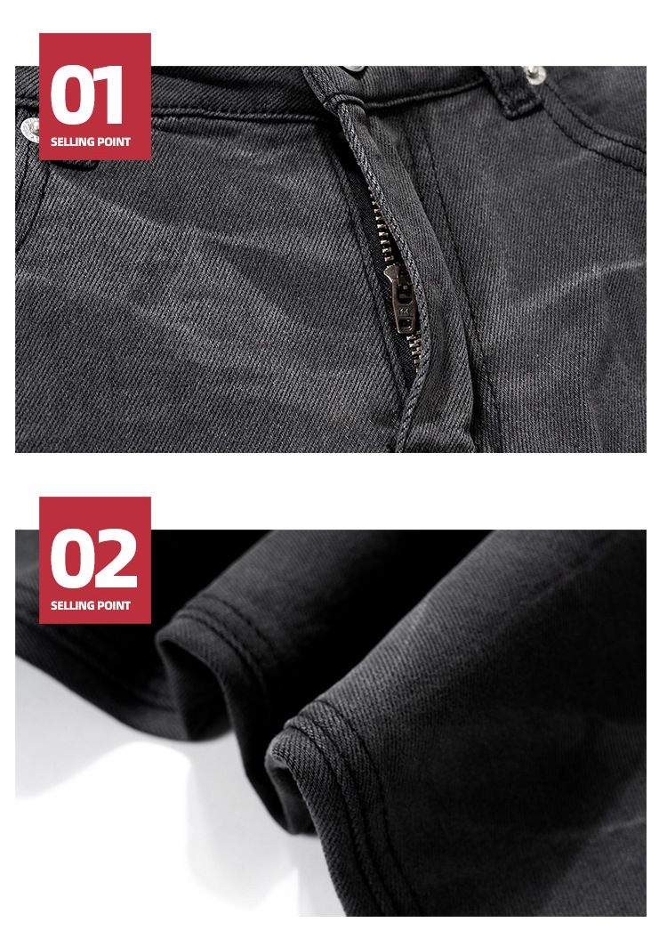men's and women's washed distressed trousers, the same style for men and women, high street texture couple water rippled bootcut jeans_voghion.com