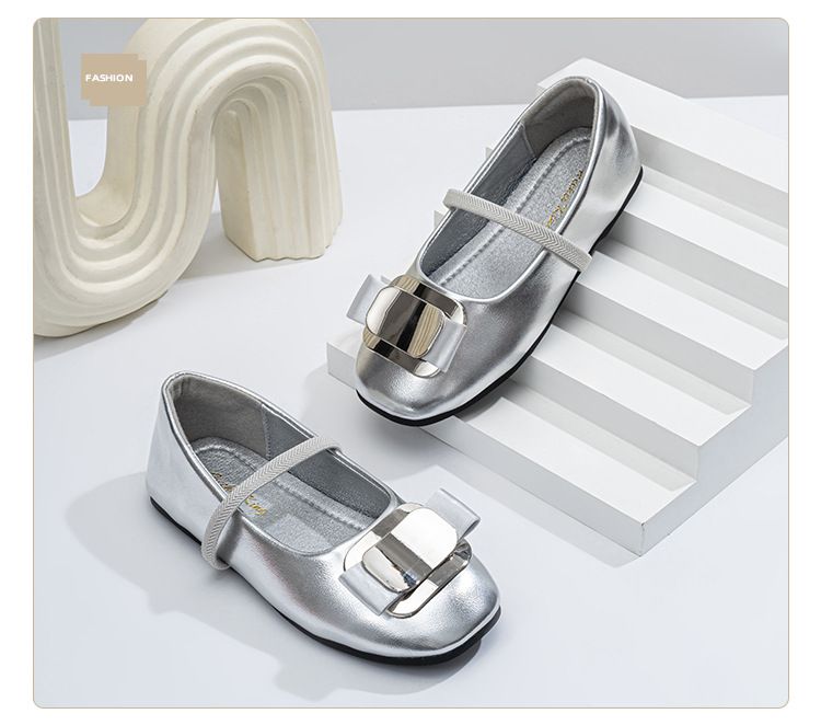 Kinderschuhe, flache Sohle, rosa Ballettschuhe, Satin, Retro-Performance, Mary Jane, quadratische Zehenpartie, weiche Sohle, ein Riemen, Mädchenschuhe_voghion.com