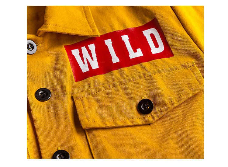 Jeans Sokotoo Men's letters printed long sleeve yellow joggers jumpsuits Y2K Youth overalls Coveralls T221102_voghion.com