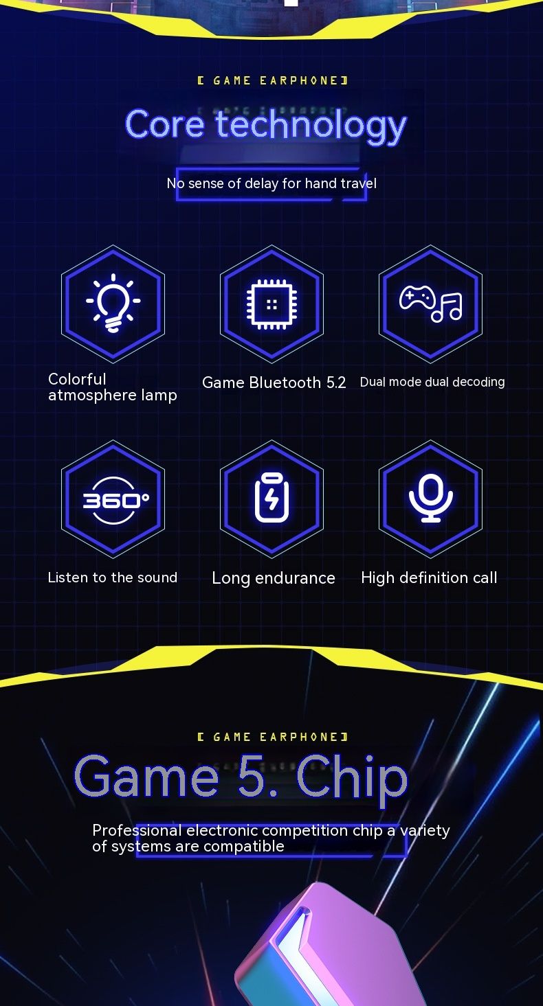 Novo modelo privado M10TWS Mini fones de ouvido sem fio Bluetooth com redução de ruído para jogos de eSports_voghion.com